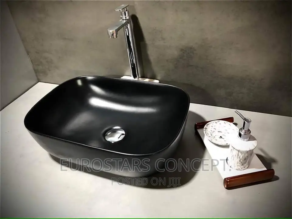 Black Ceramic Modern Wash Hand Basin