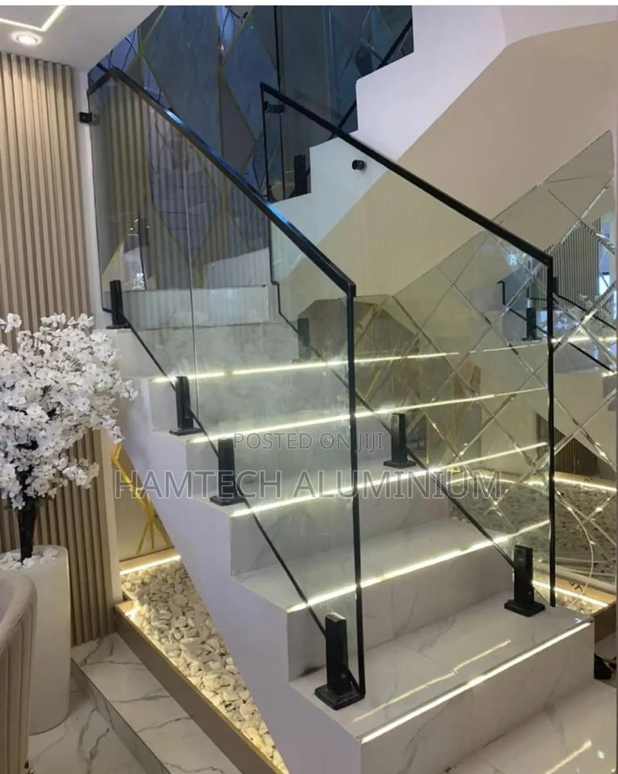 Tempered Glass Handrail Holder With Spigot