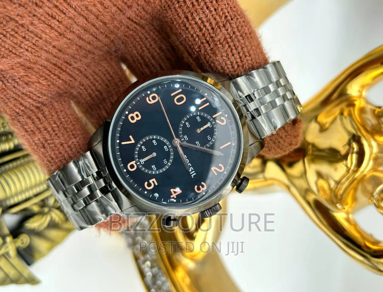 Original EMPORIO ARMANI Black Chain Watch Available in Store