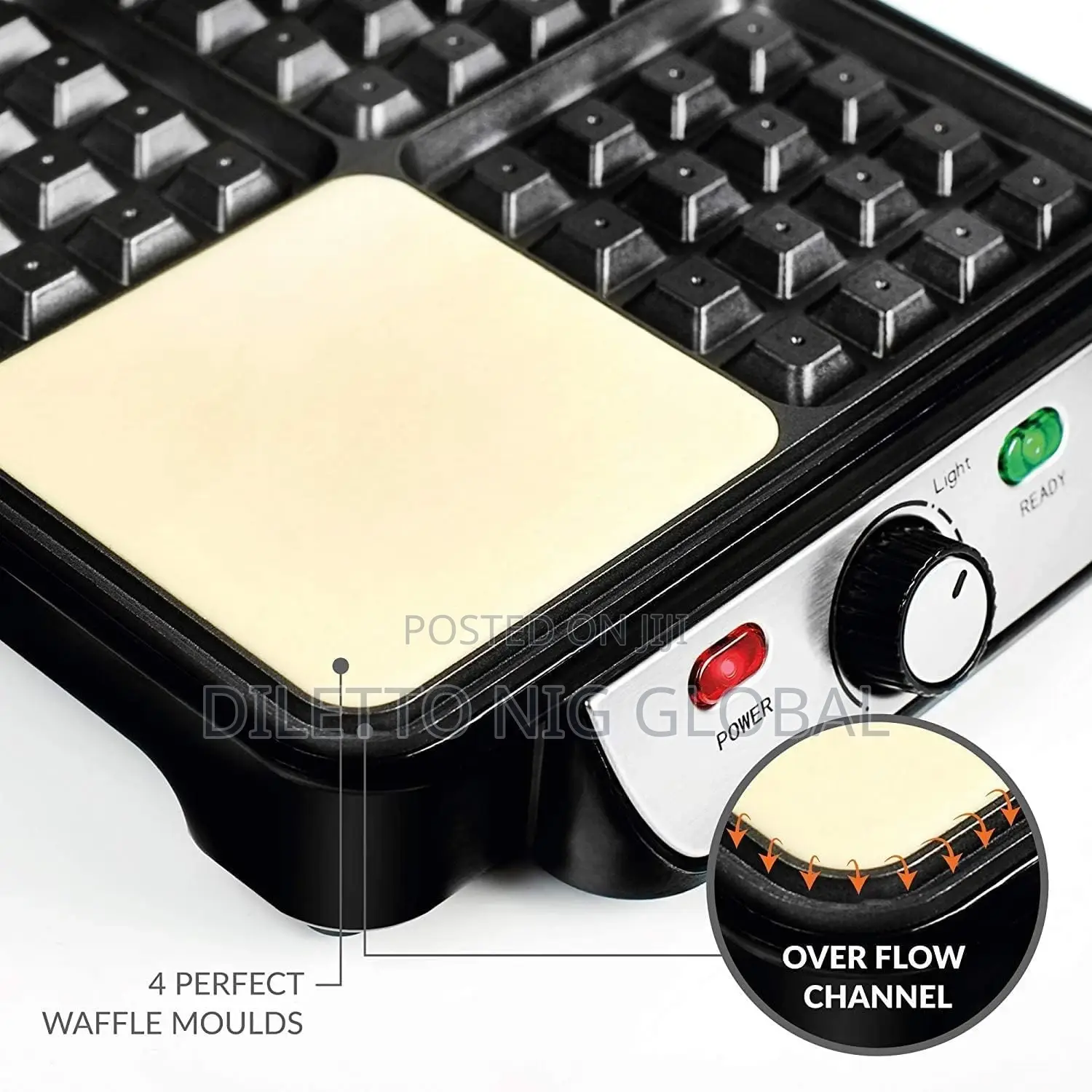 Andrew James Belgian 4 Slice Non Stick Waffle Maker