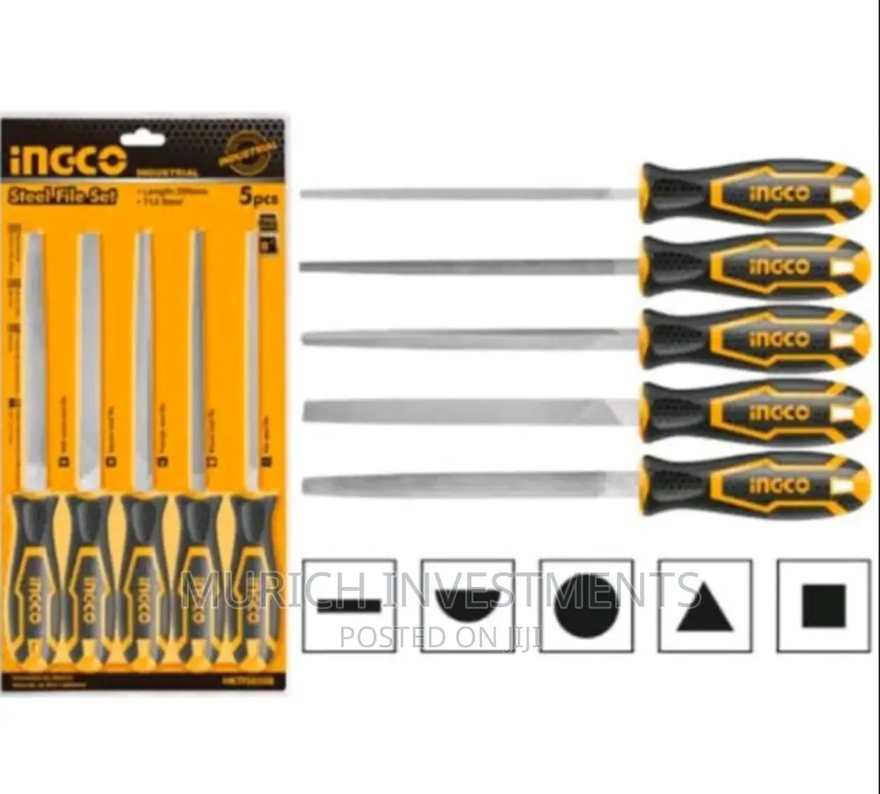 Ingco 5pcs Steel File Set