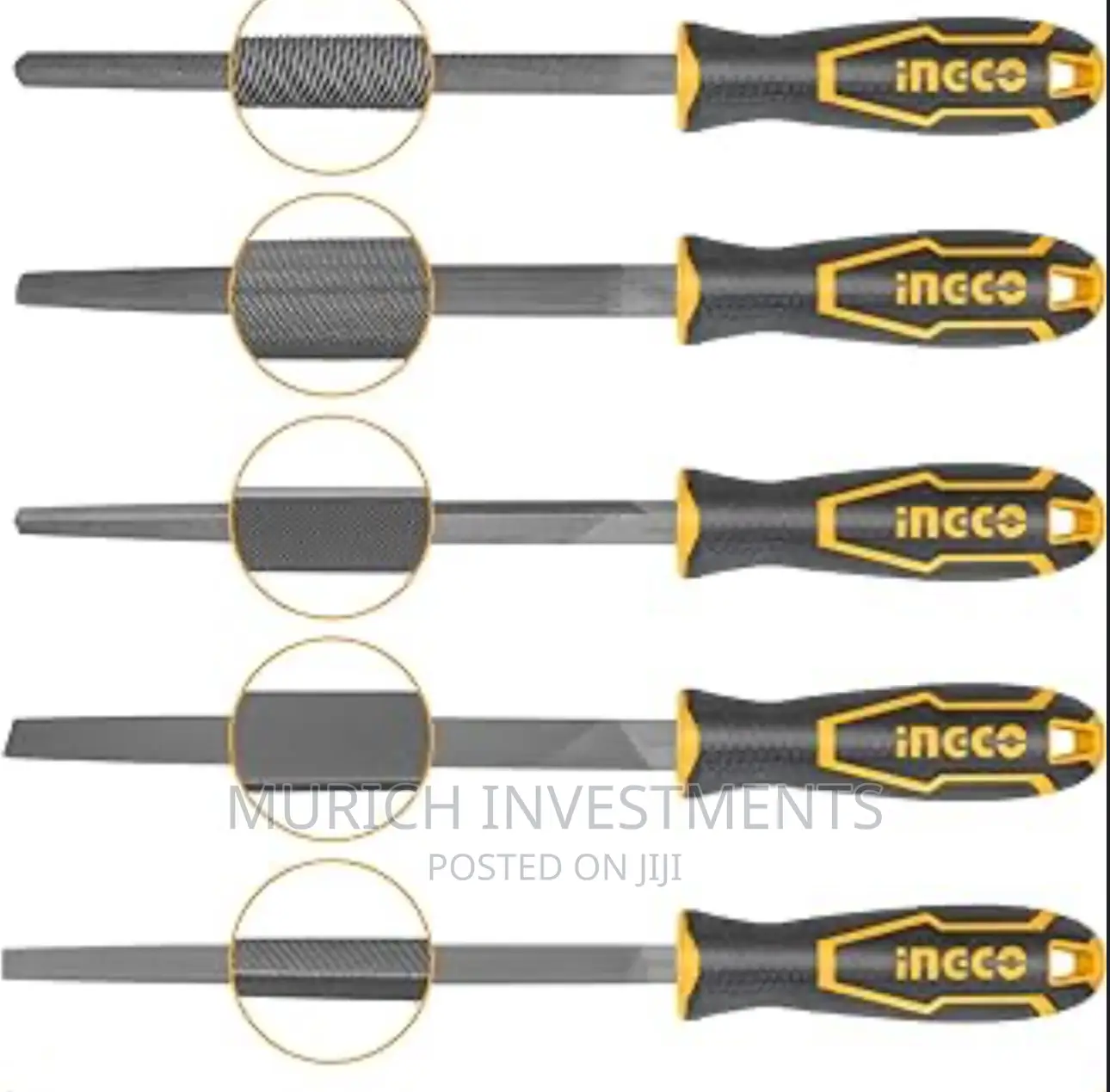 Ingco 5pcs Steel File Set