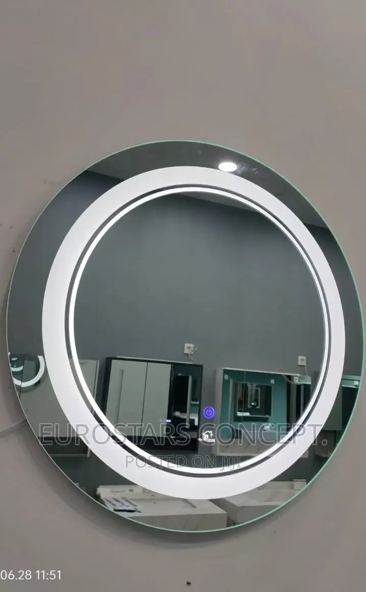 Round Shape Sensor Mirror With Lights
