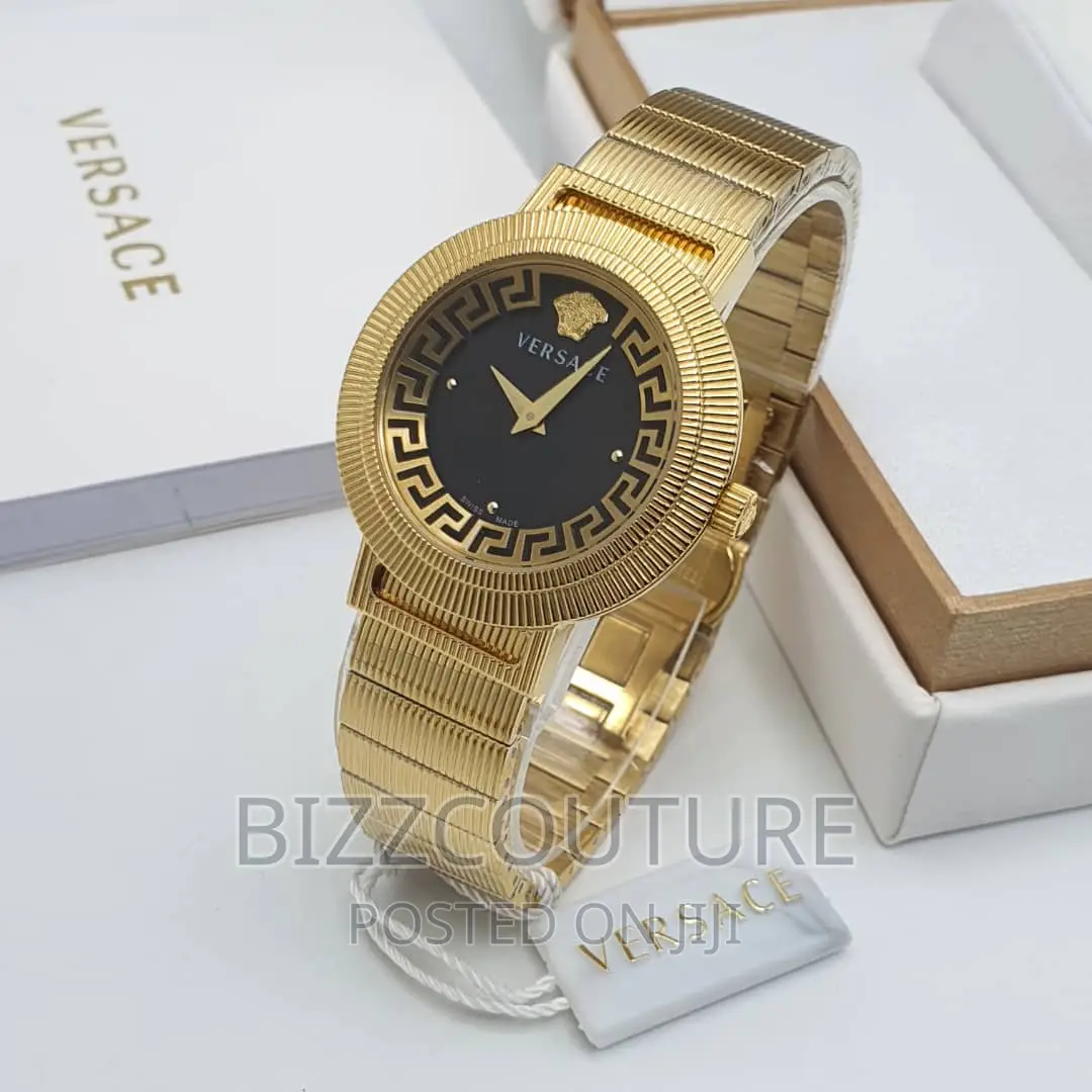Original Versace Gold Steel Chain Watch Available in Store
