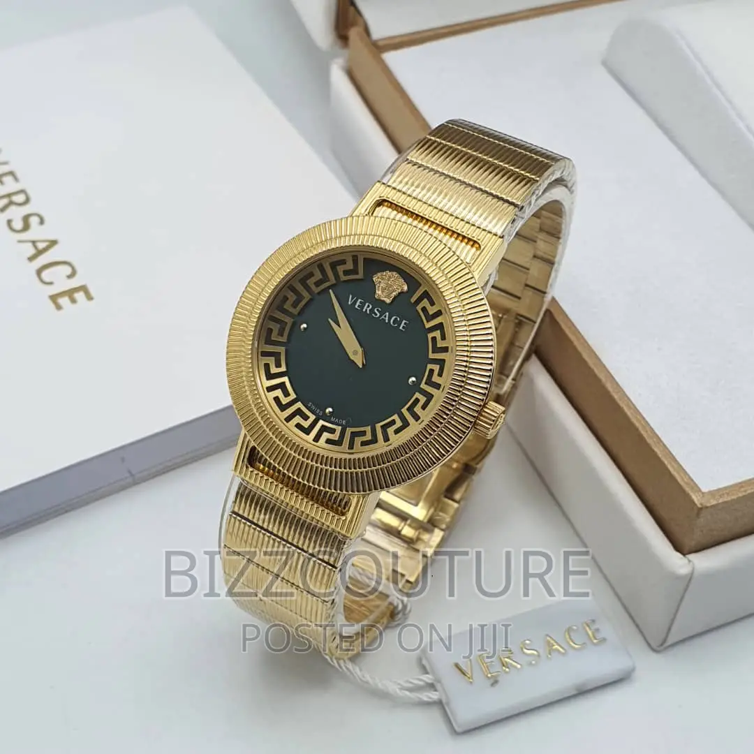 Original Versace Gold Steel Chain Watch Available in Store