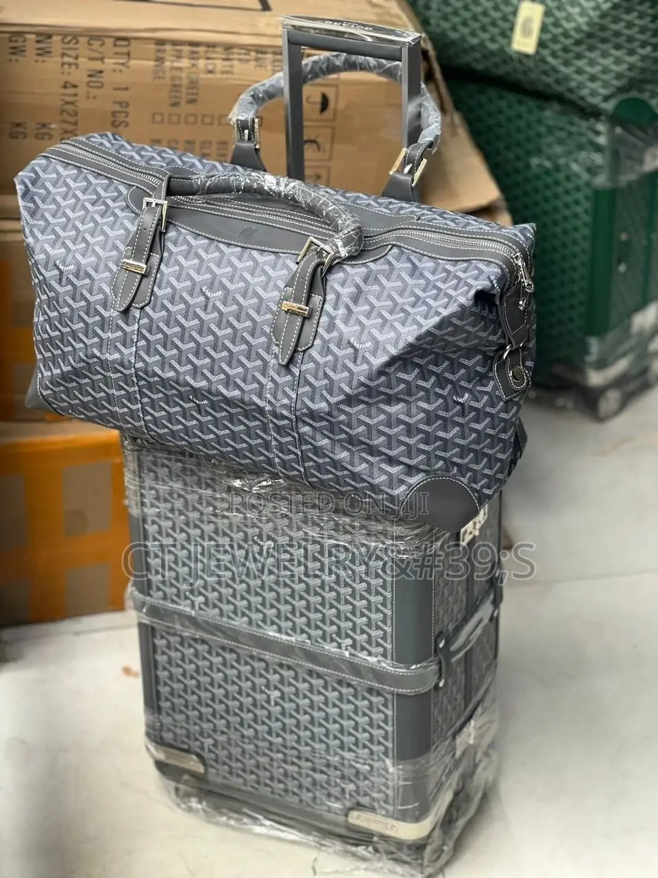 High Classic Goyard Traveling Boxes Set For Unisex