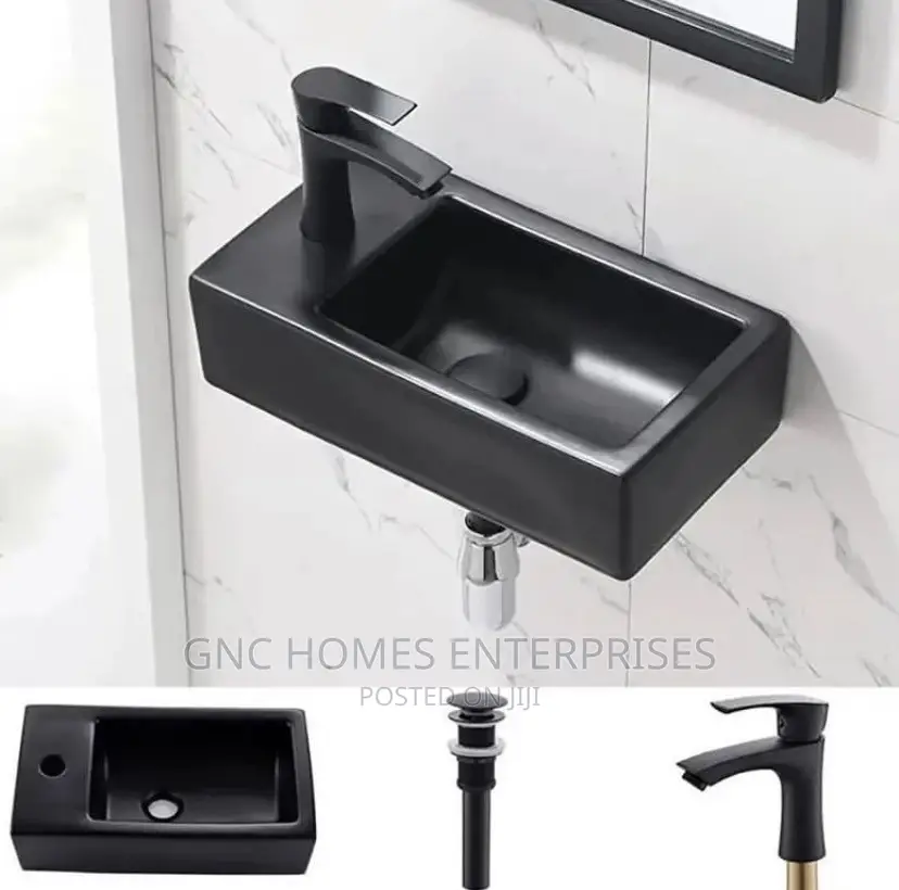 Black Mini Washing Hands Basin