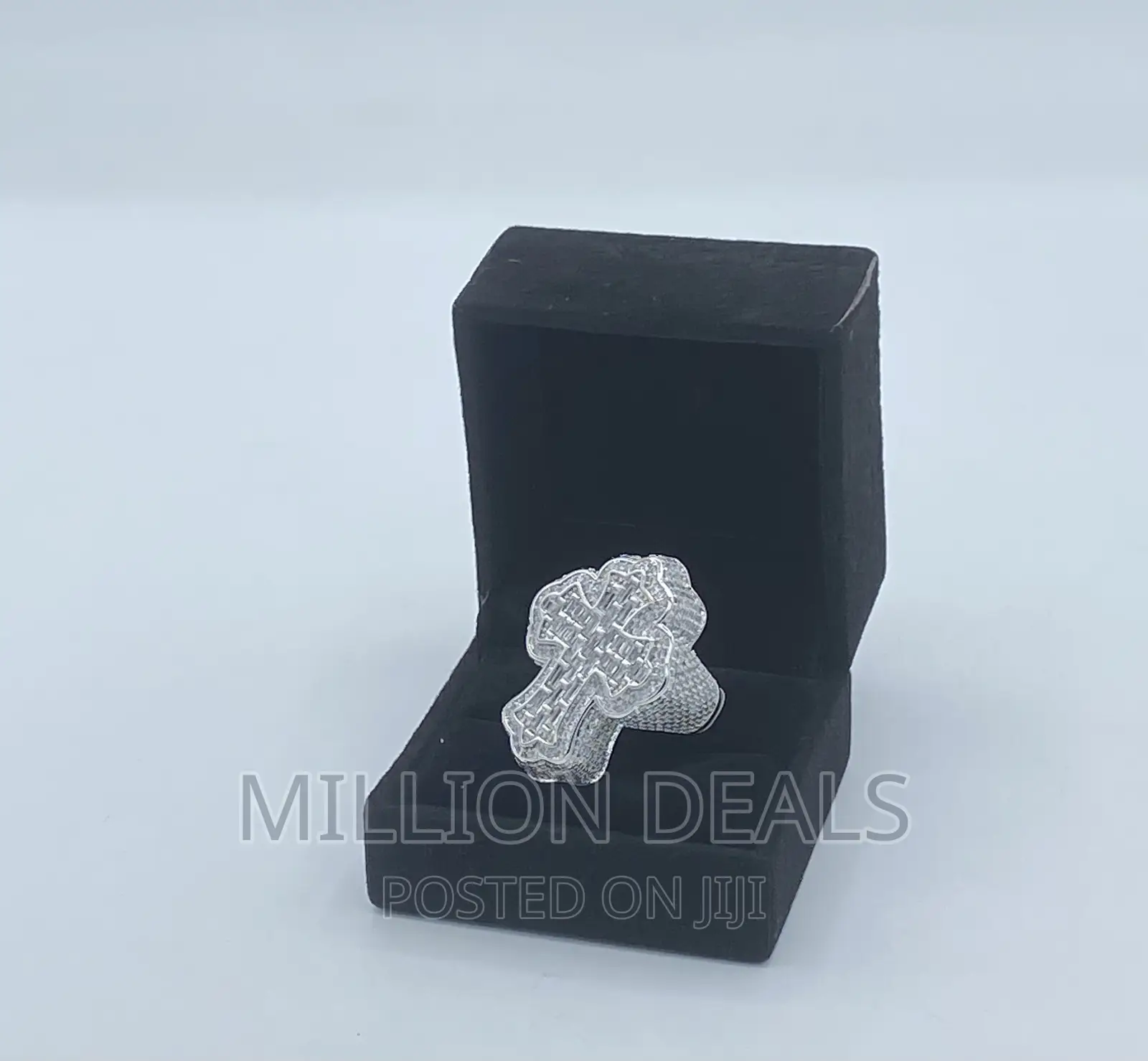 Iced Luxe Silver Men’S Pinky Finger Ring
