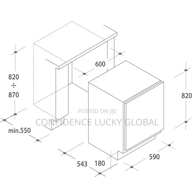 Candy Cru 160E Intergrated 60cm Fridge