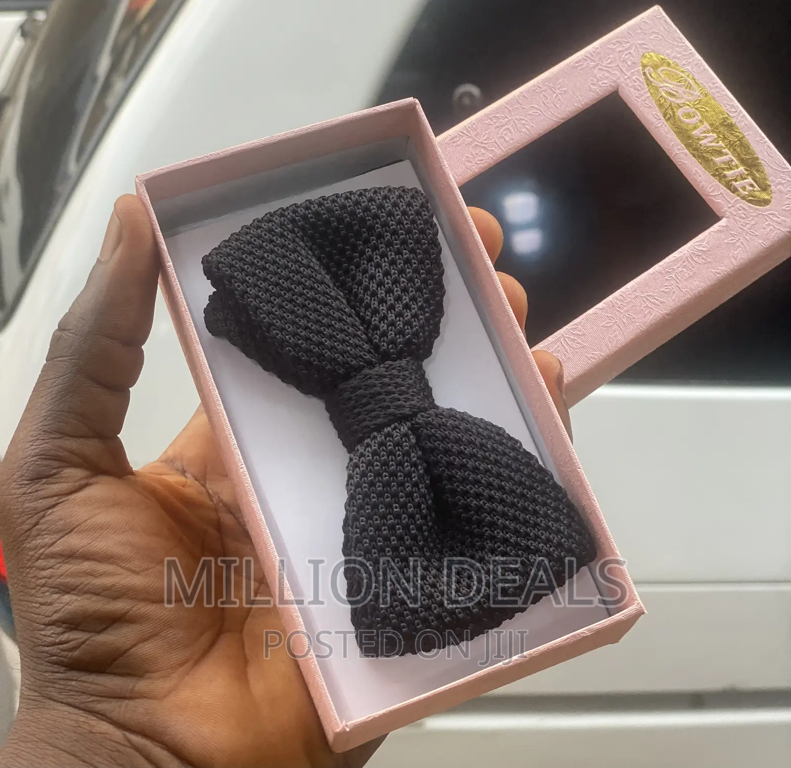 Knitted Black Classic Unique Men’S Bow Tie