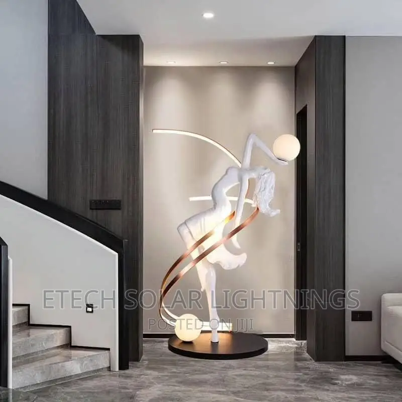 New Morden L Ed Creative Dancer,Art GRP Sculpture Floor Lamp
