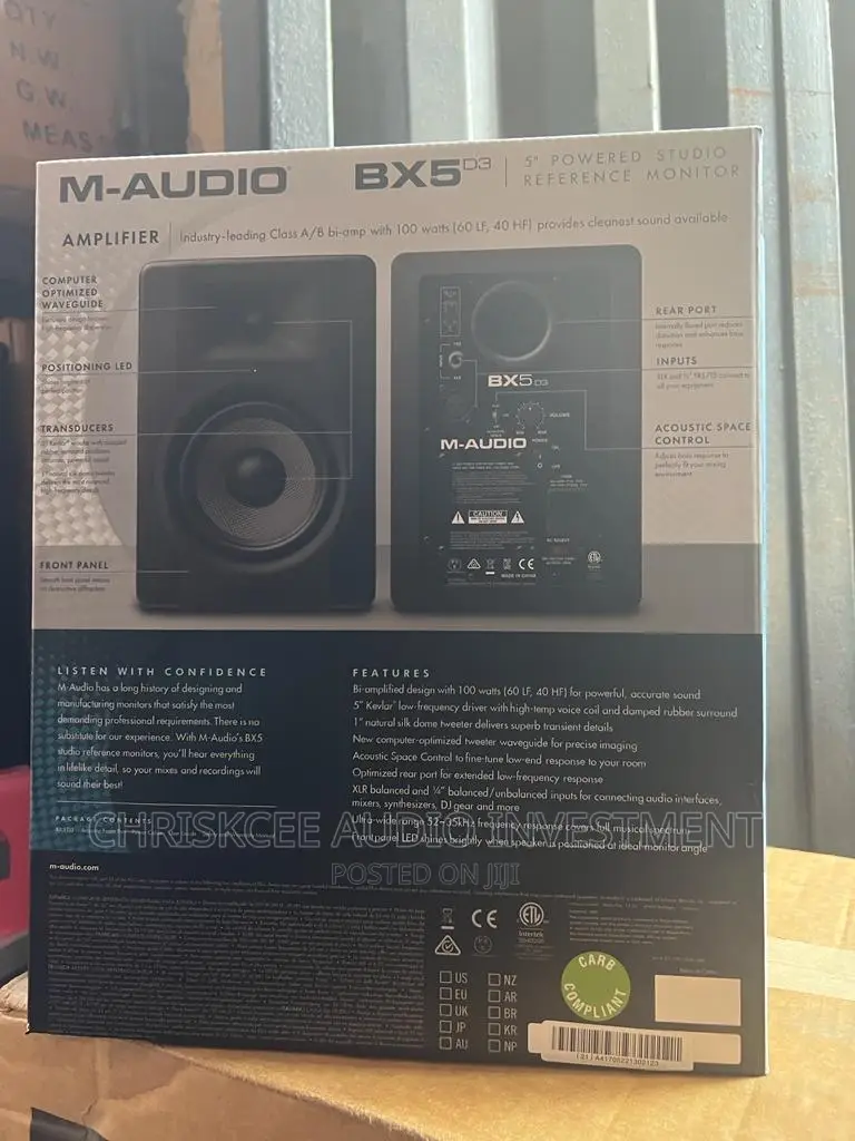 M Audio Bx5 D3 5" 2-Way 100w Powered Studio Monitor