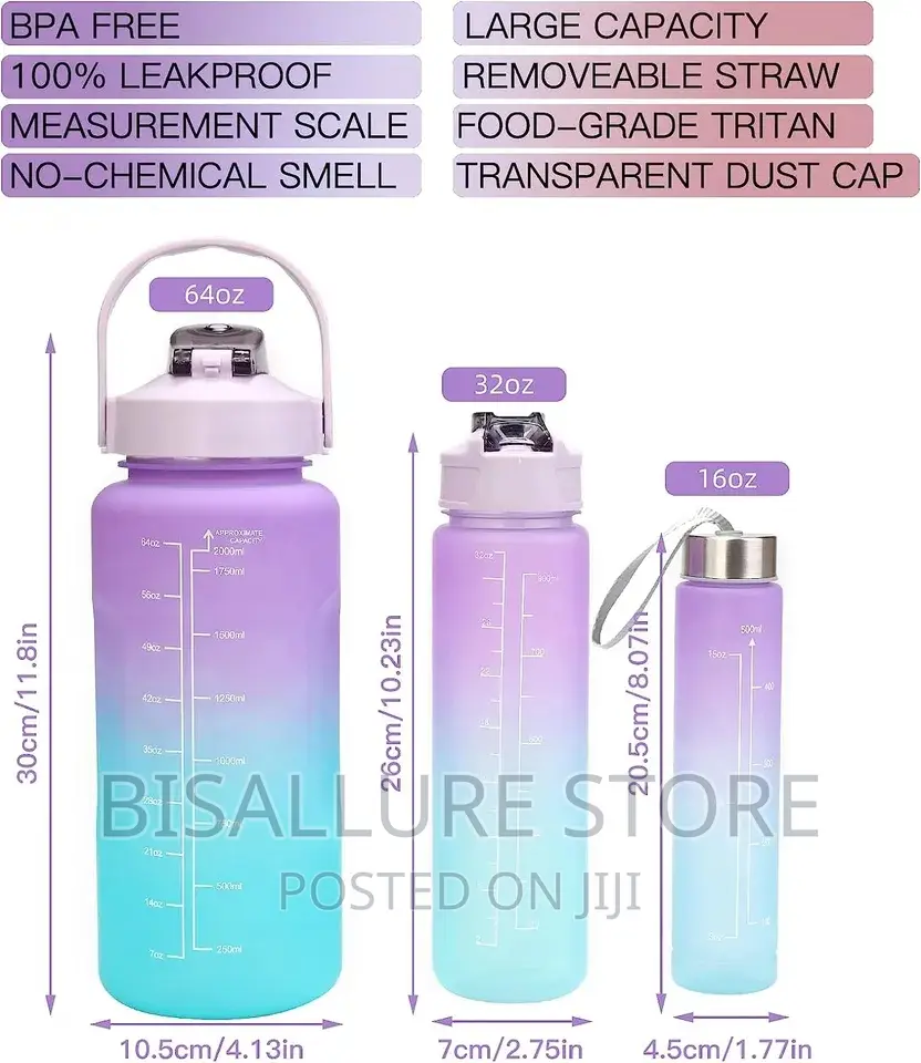 3 In 1 Set Of Water Bottles