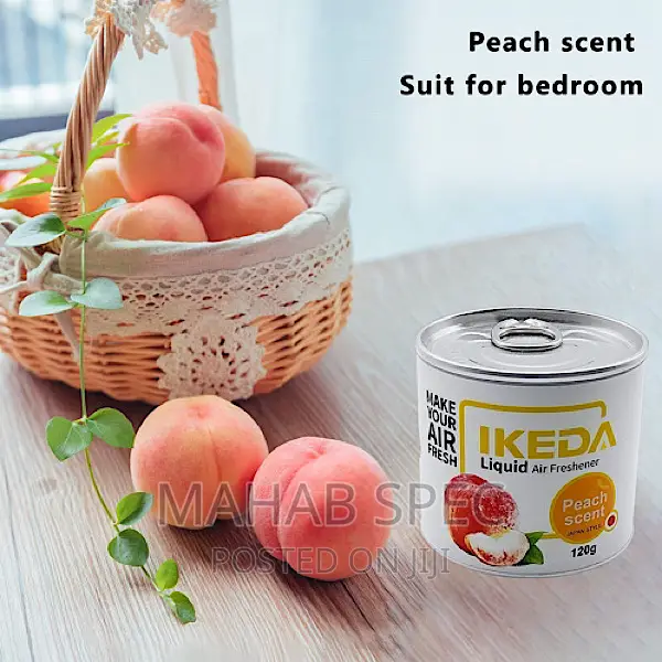 IKEDA Long Lasting Liquid Air Freshener for Car Peach- 120g