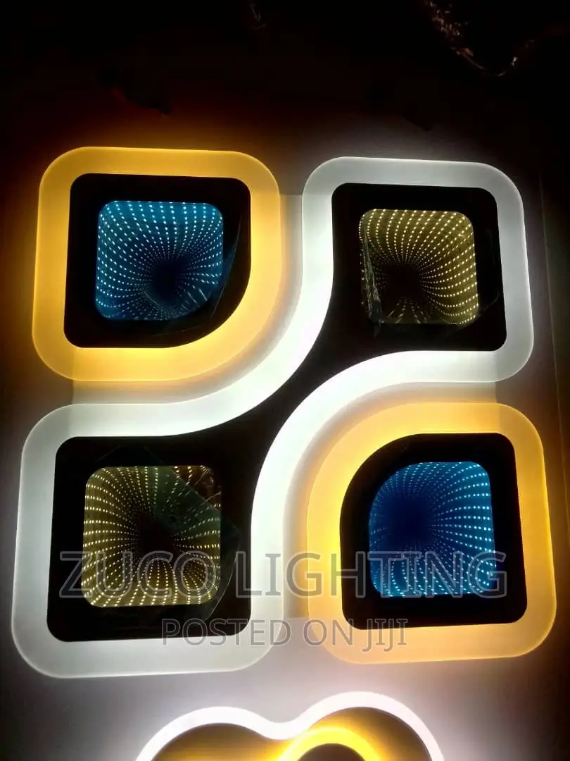 Modern LED Ceiling Light With3 Different Colours of Lightni