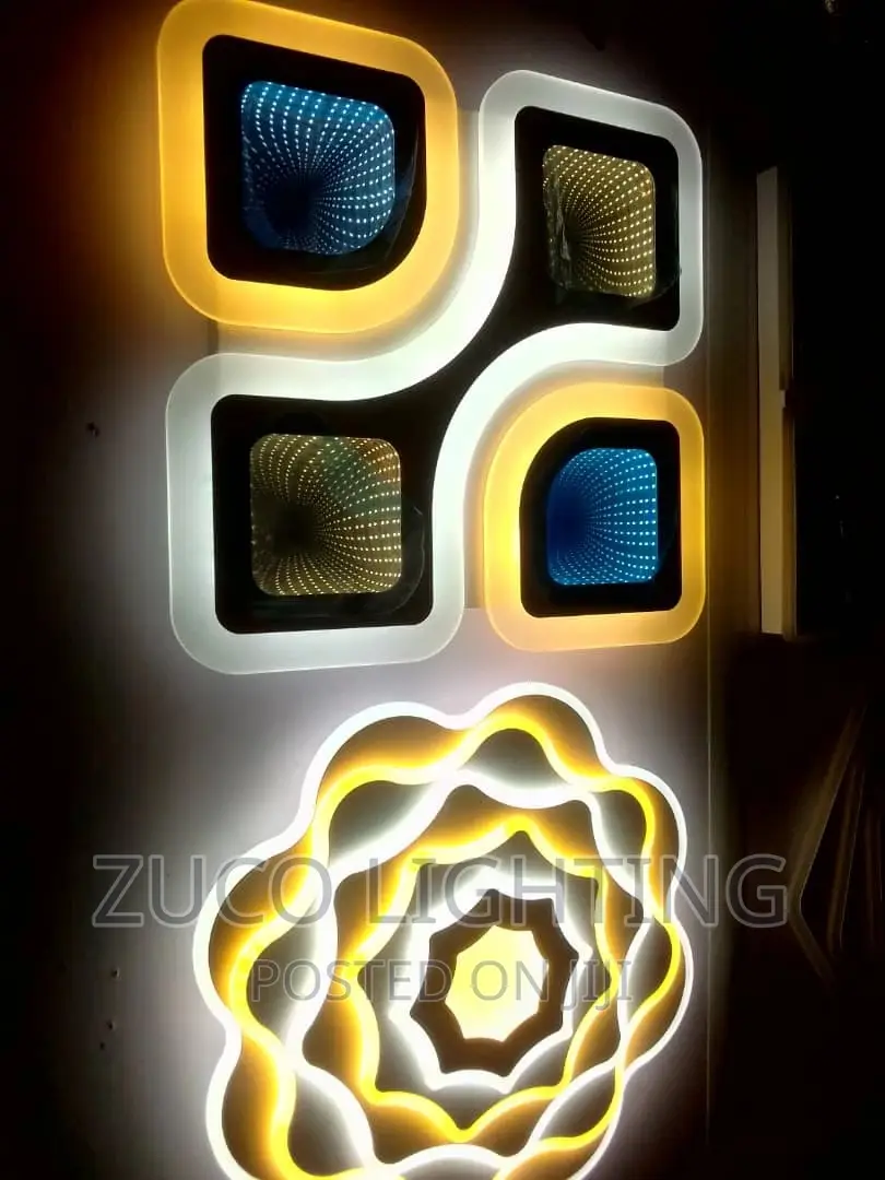 Modern LED Ceiling Light With3 Different Colours of Lightni