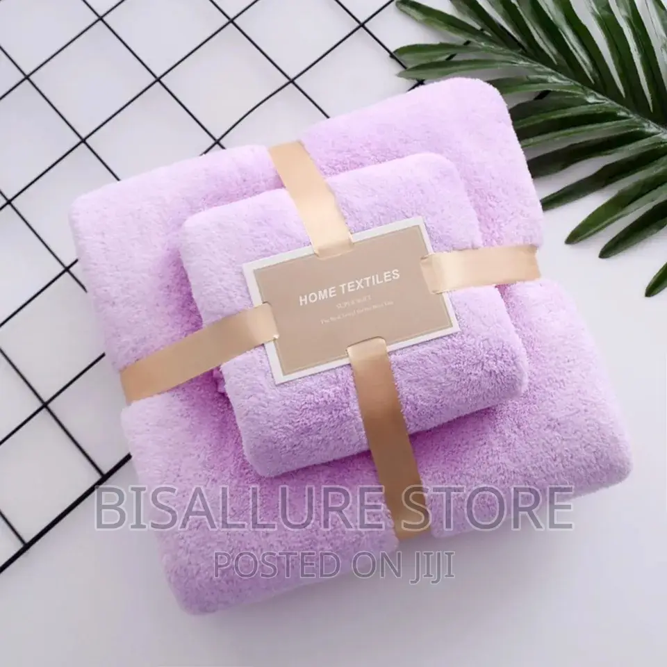 2 in 1 Plain Bath and Face Towel