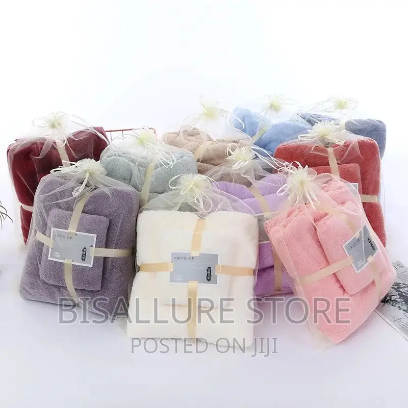 2 in 1 Plain Bath and Face Towel