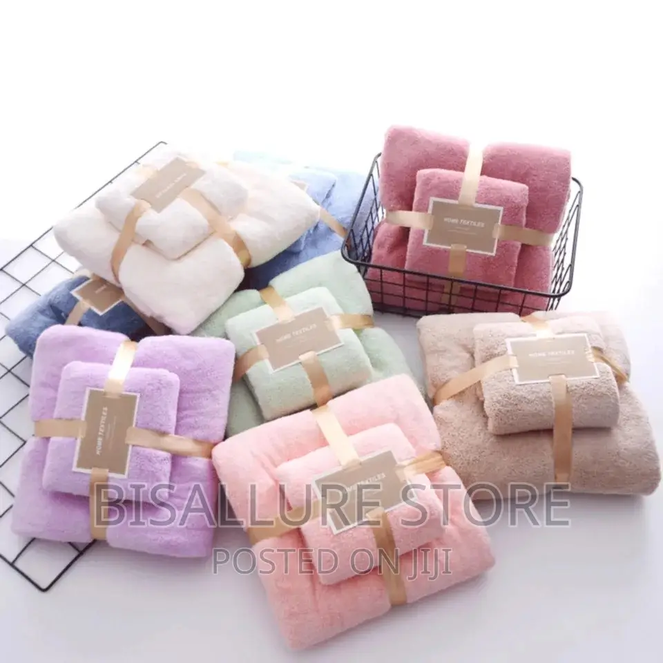 2 in 1 Plain Bath and Face Towel