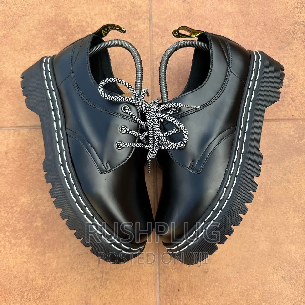 Dr. Martens 1461 Bex White Double Stitch Leather Shoes