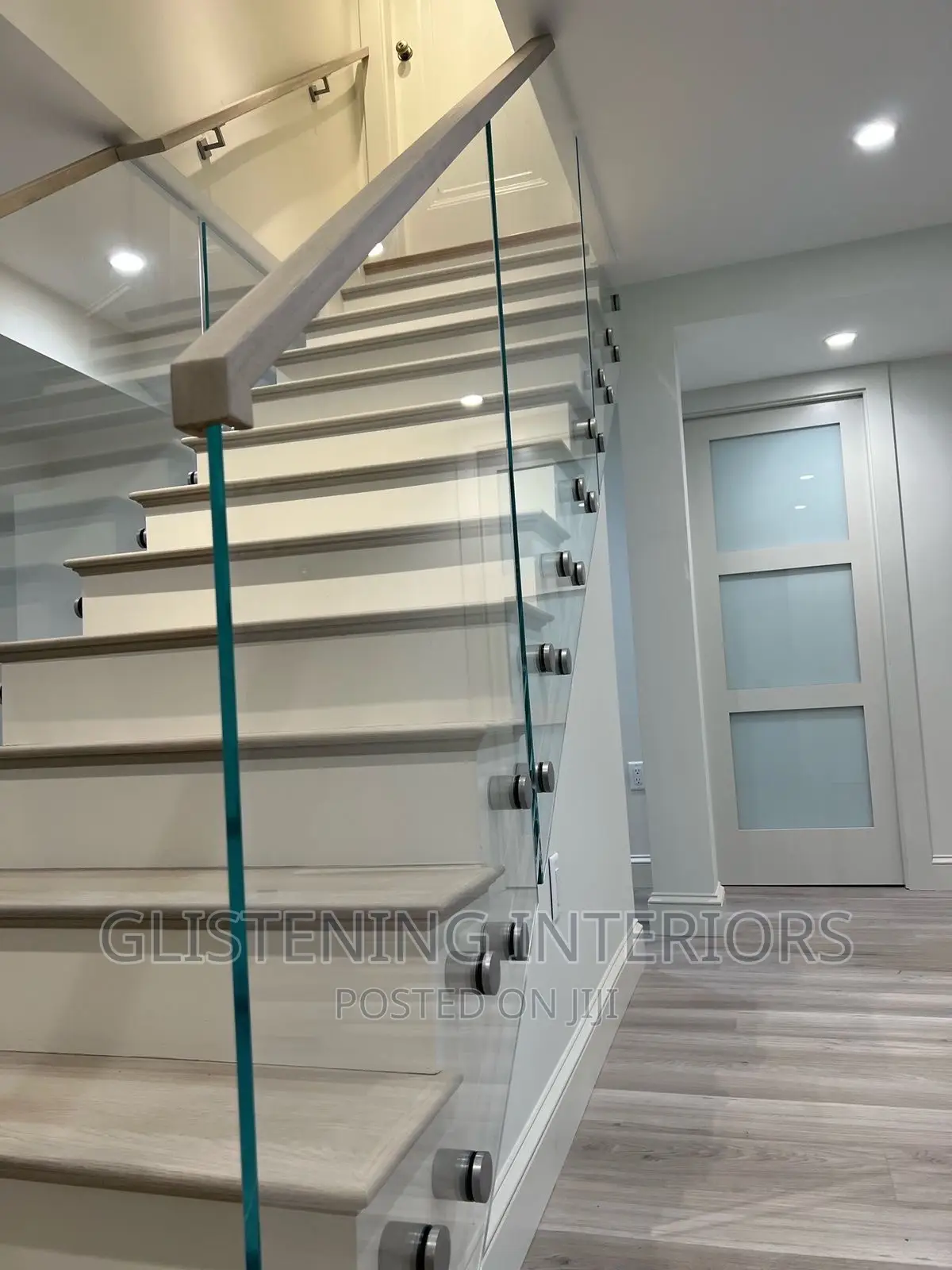 Glass Railing With Standoff Pins With Accessories