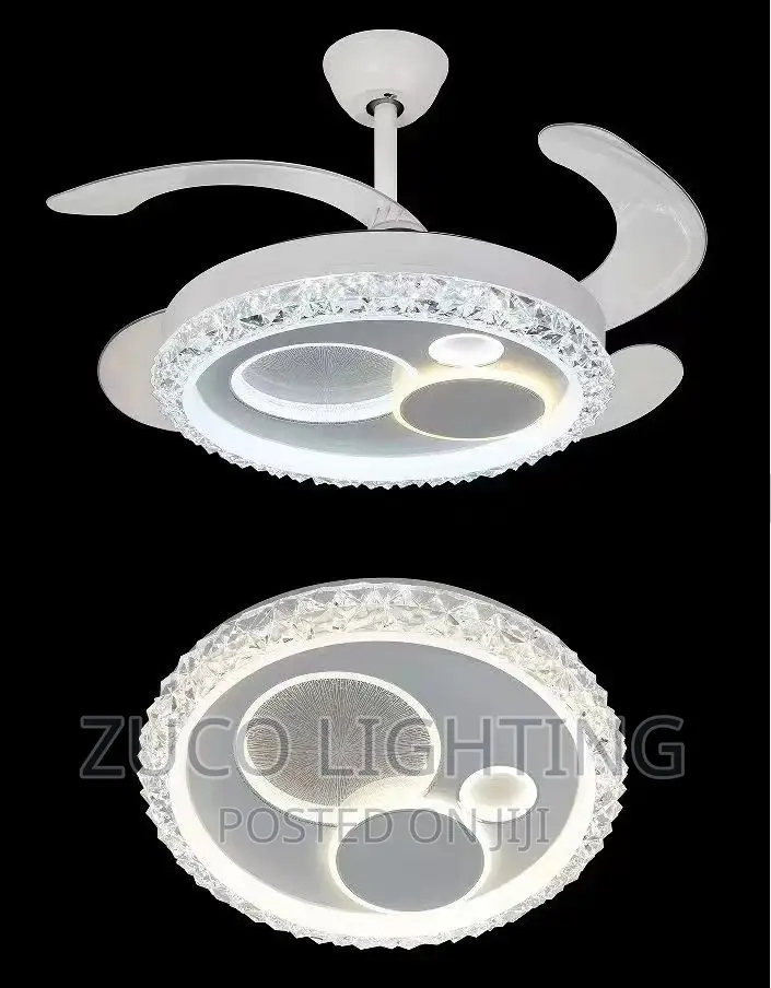 Modern Luxury LED Dropping Chandelier With Ceilings Fans