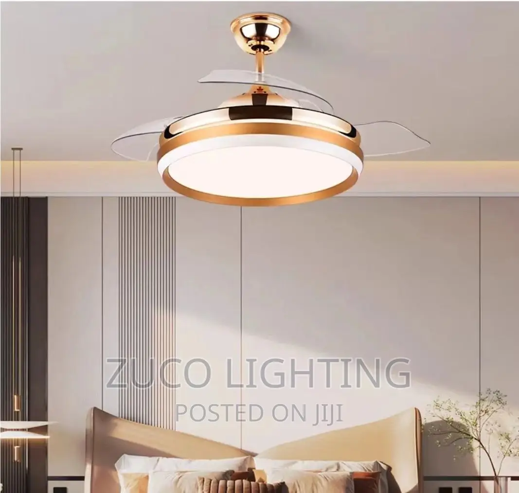 Modern Luxury LED Dropping Chandelier With Ceilings Fans