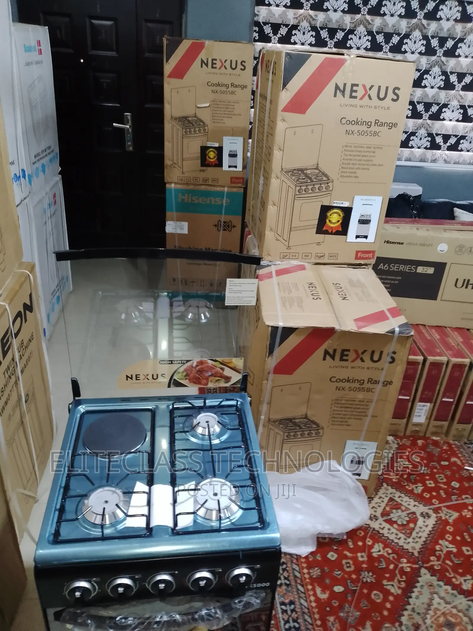 Nexus Gas Cooker 3+1 Nx-5055bc With Mirror Stainless Top