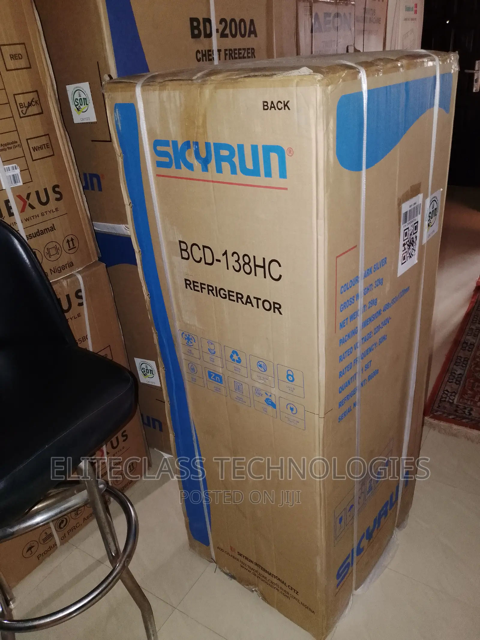 Skyrun BCD-138HC Refrigerator- Steady Temperature