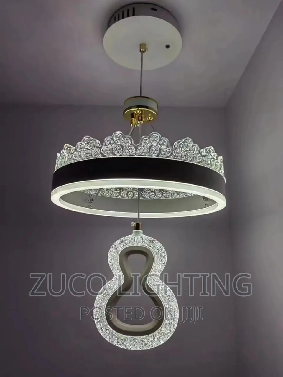 Modern LED Chandelier Light With 3 Different Colours of Ligt