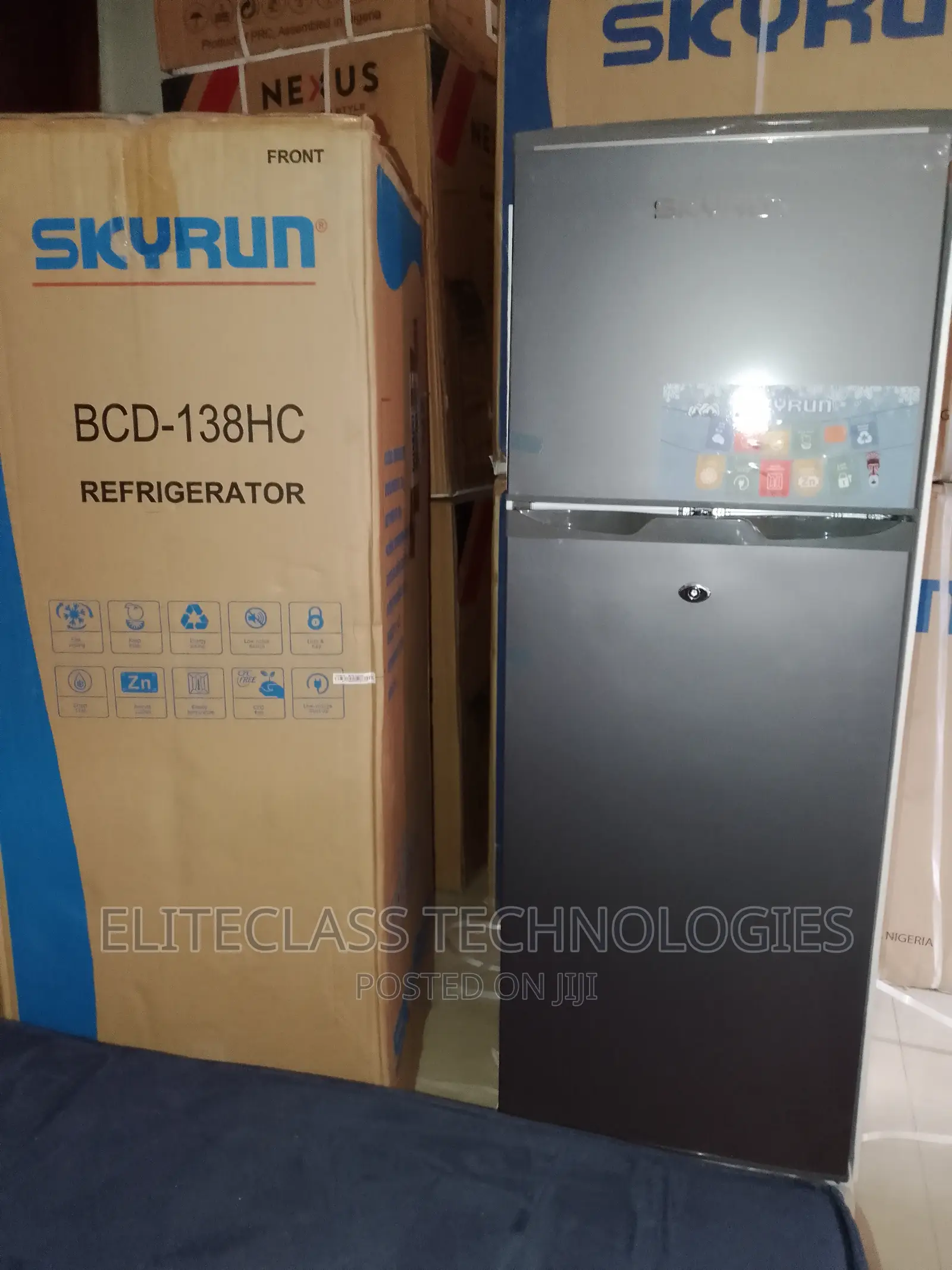 *Skyrun Double Door BCD-138HC Refrigerator 138l*