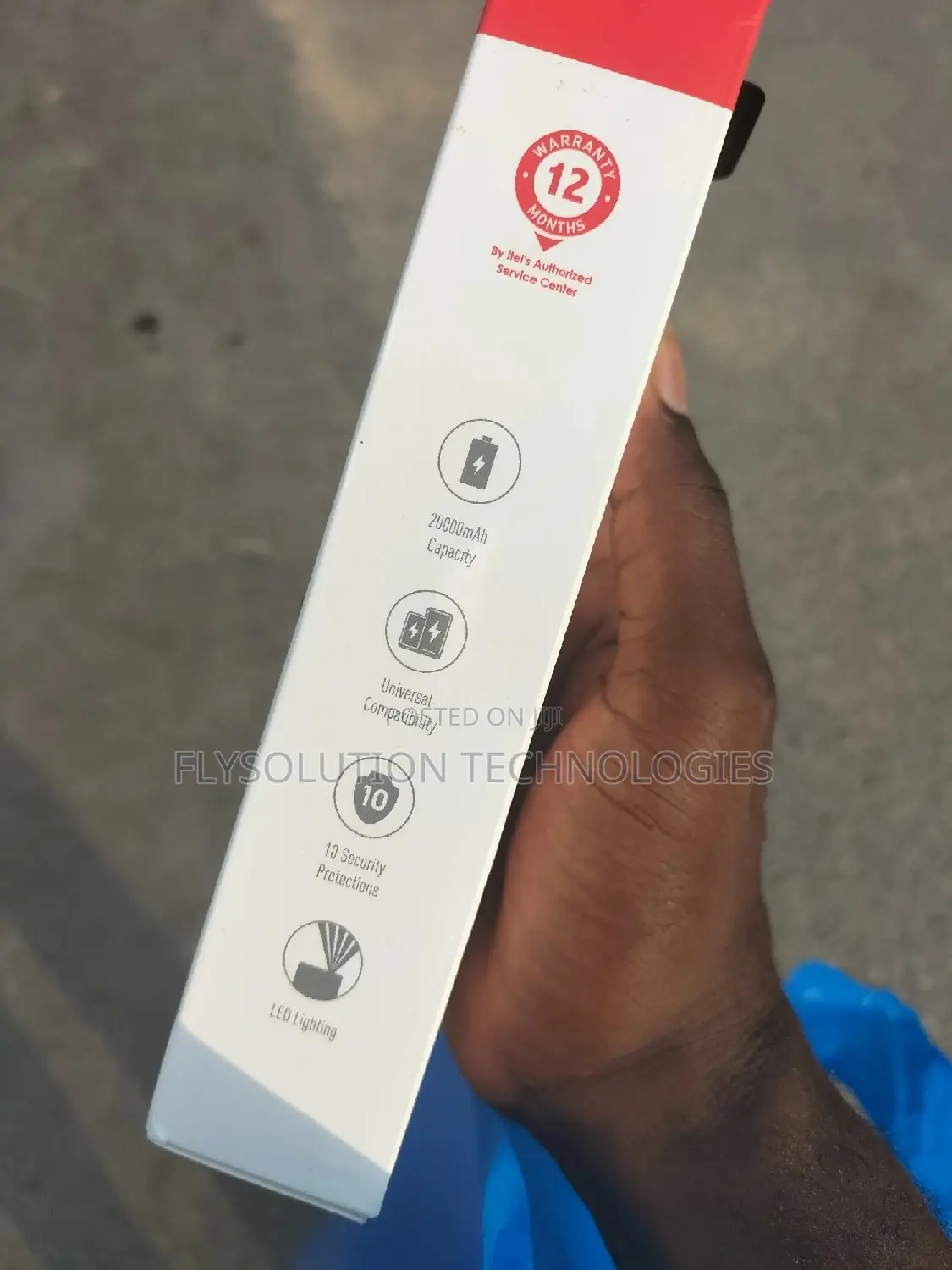 20,000mah Itel Fast Charging Power Bank With Touchlight