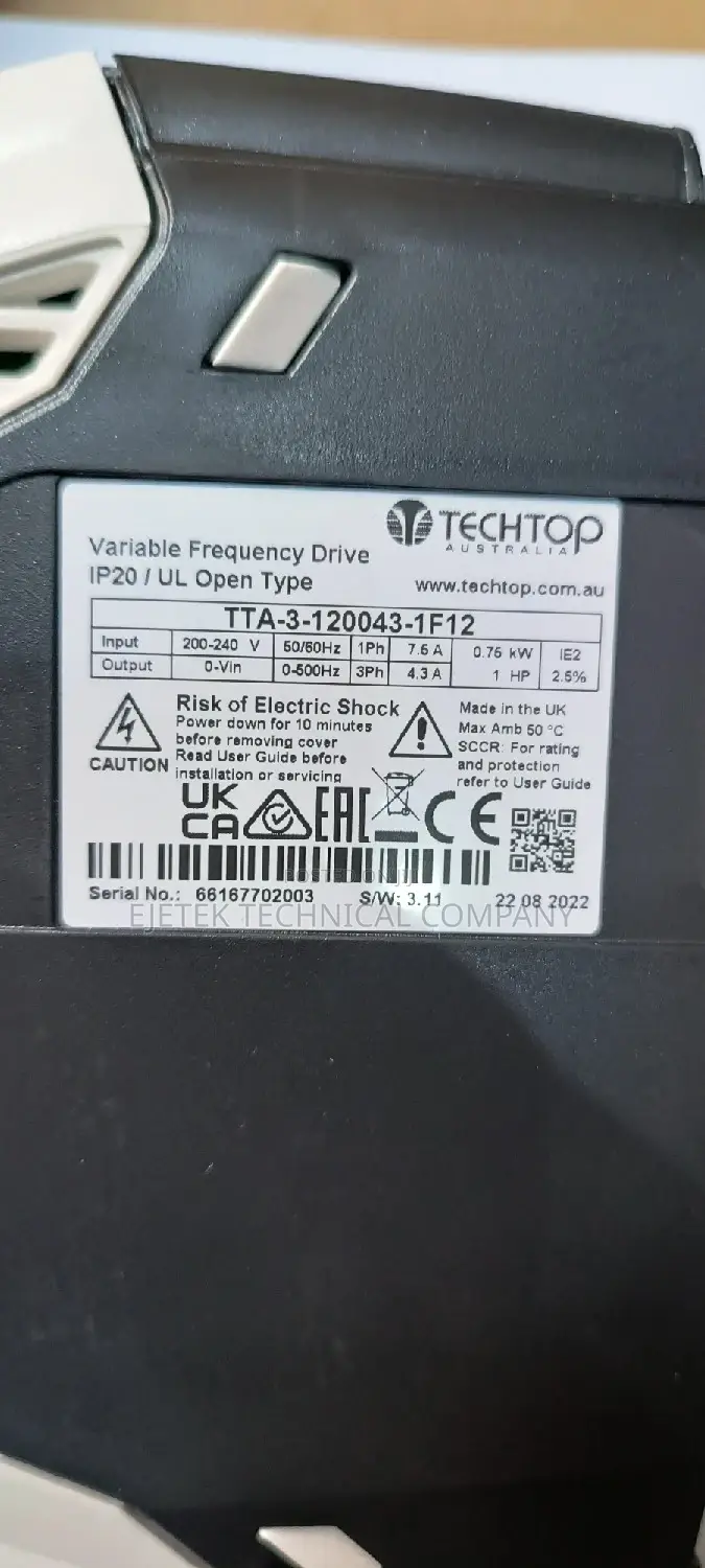Techtop 0.75kw/1hp 220v Inverter Drive