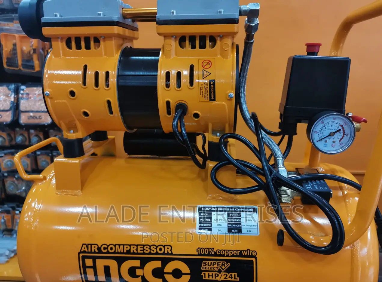 INGCO Air Compressor Oiless 100% Pure Copper 1hp/24l