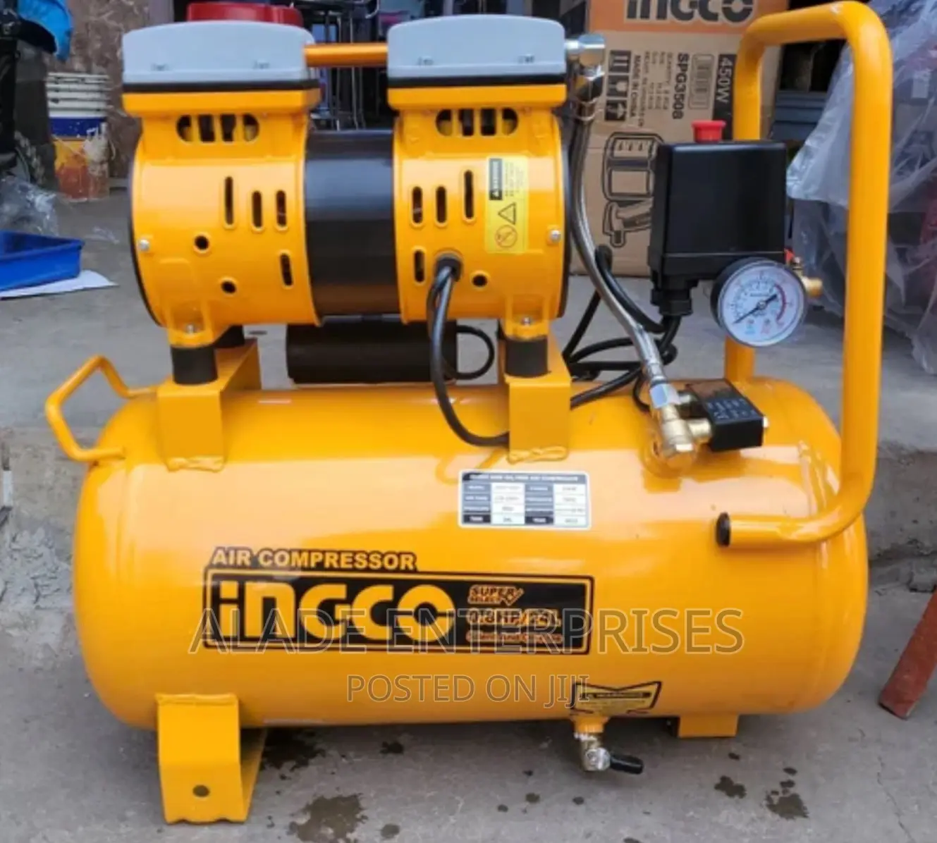 INGCO Air Compressor Oiless 100% Pure Copper 1hp/24l