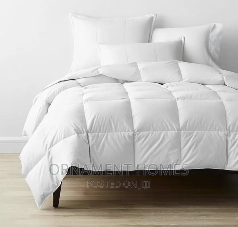 White Bedsheet Duvet and Pillowcases (Thick Cotton)