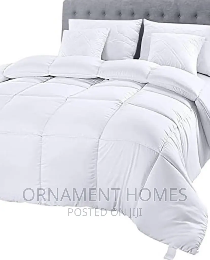 White Bedsheet Duvet and Pillowcases (Thick Cotton)