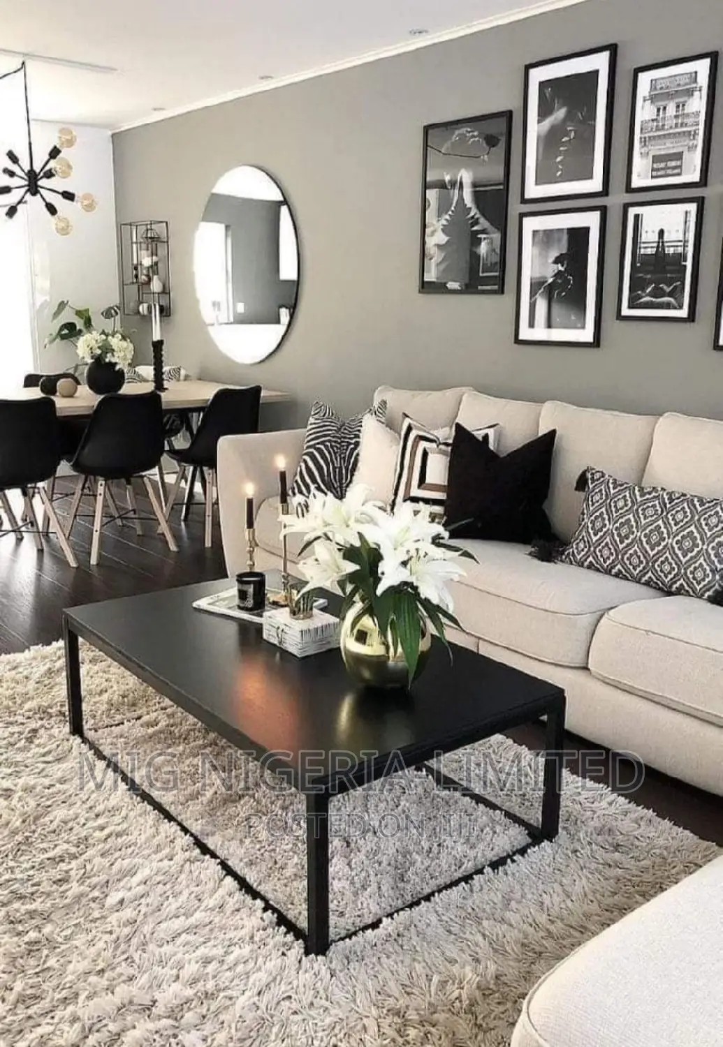 Black and White Wall Frame for Room and Palour Deco 20x30
