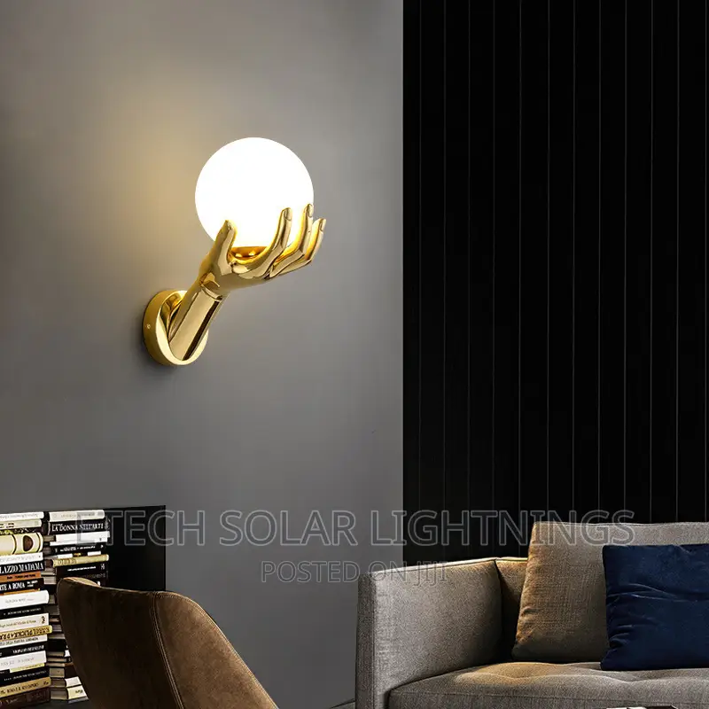 Nordic Gold Hand Style Living Room Bedside Wall Light