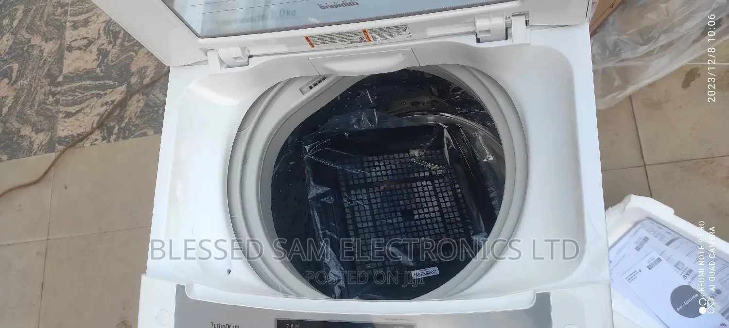 LG Inverter Washing Machine 8kg Top Loader Automatic 2 Yrs