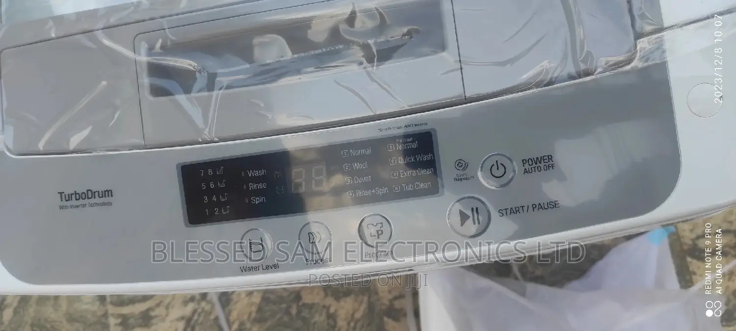 LG Inverter Washing Machine 8kg Top Loader Automatic 2 Yrs