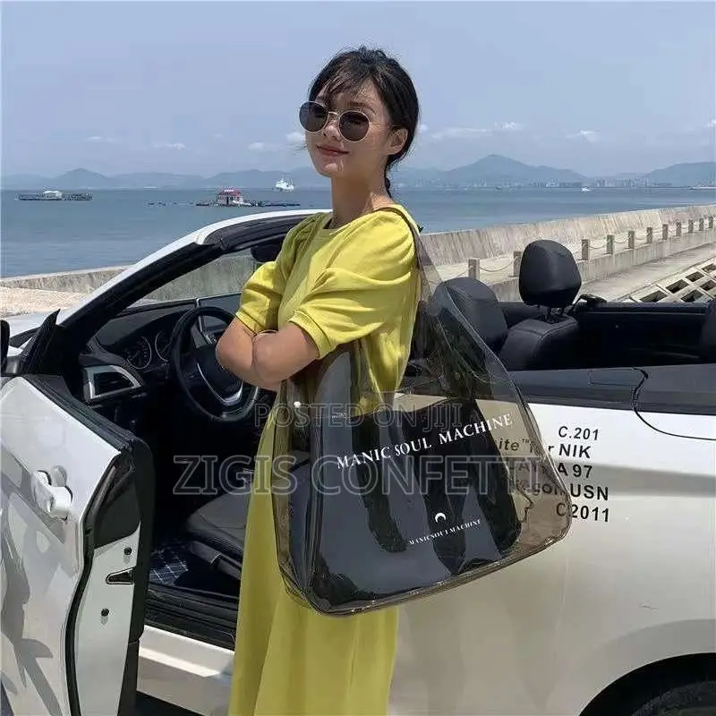 2021 Trend: Stylish Transparent Jelly Beach Tote for Women