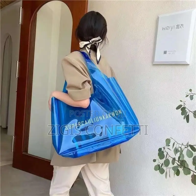 2021 Trend: Stylish Transparent Jelly Beach Tote for Women