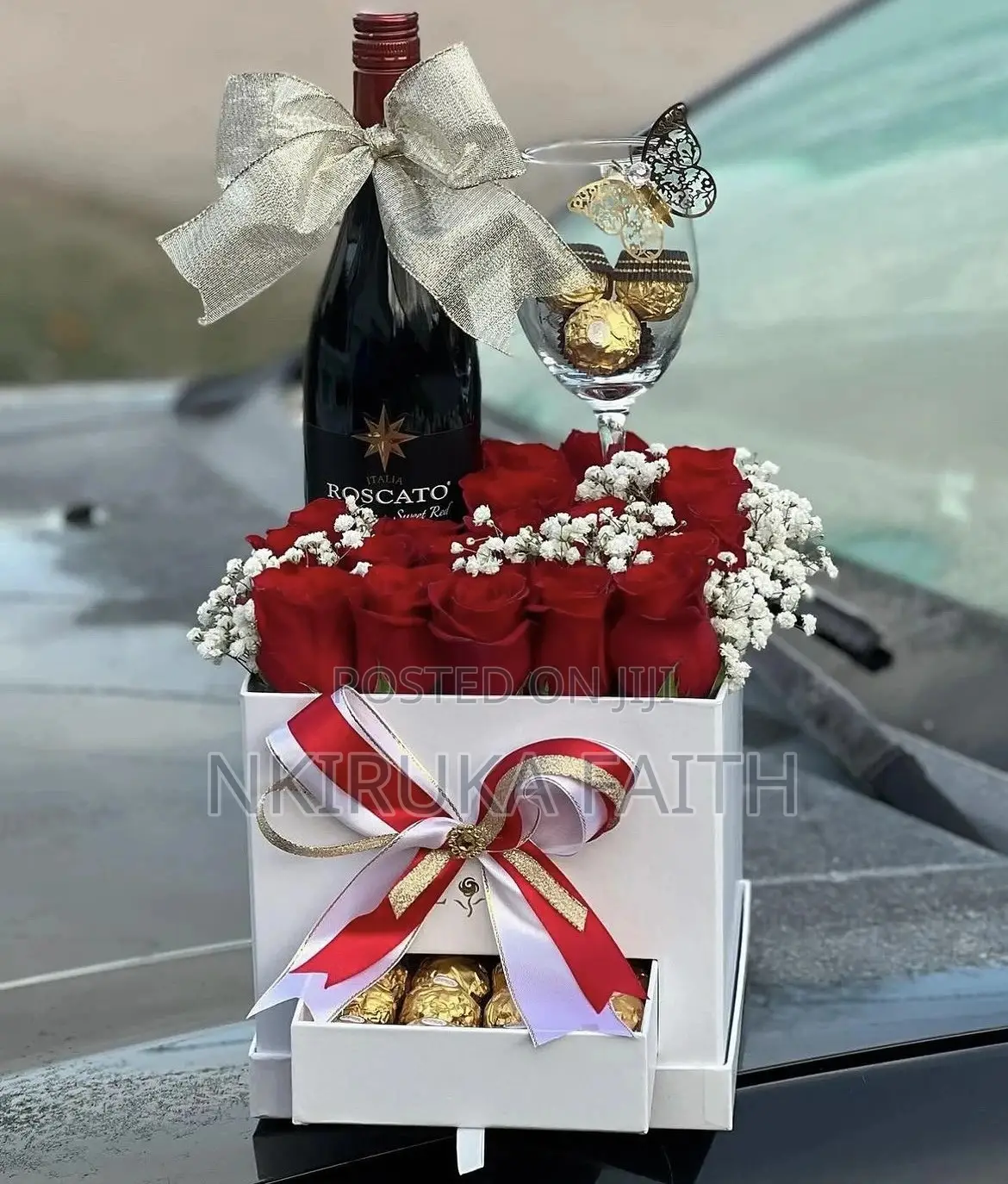 Fresh Roses and Champagne Package