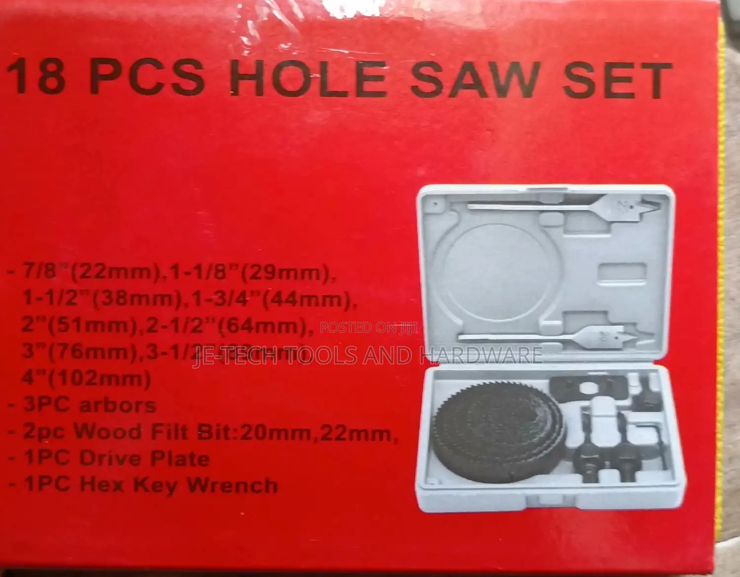 Wood Hole Saw Kit Set - 18pcs