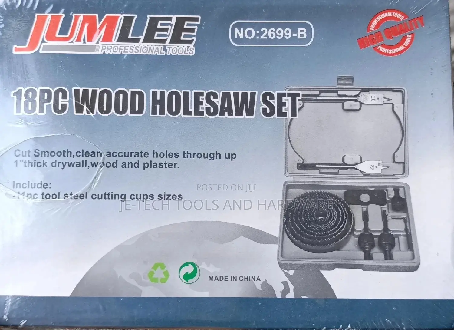 Wood Hole Saw Kit Set - 18pcs