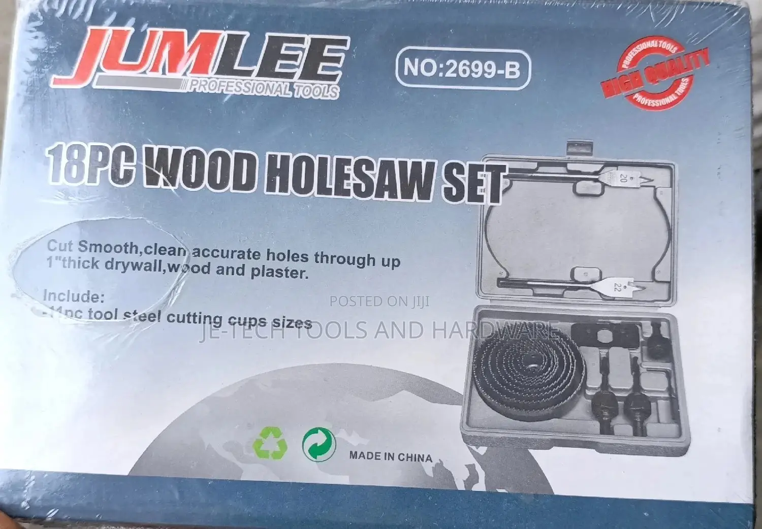 Wood Hole Saw Kit Set - 18pcs