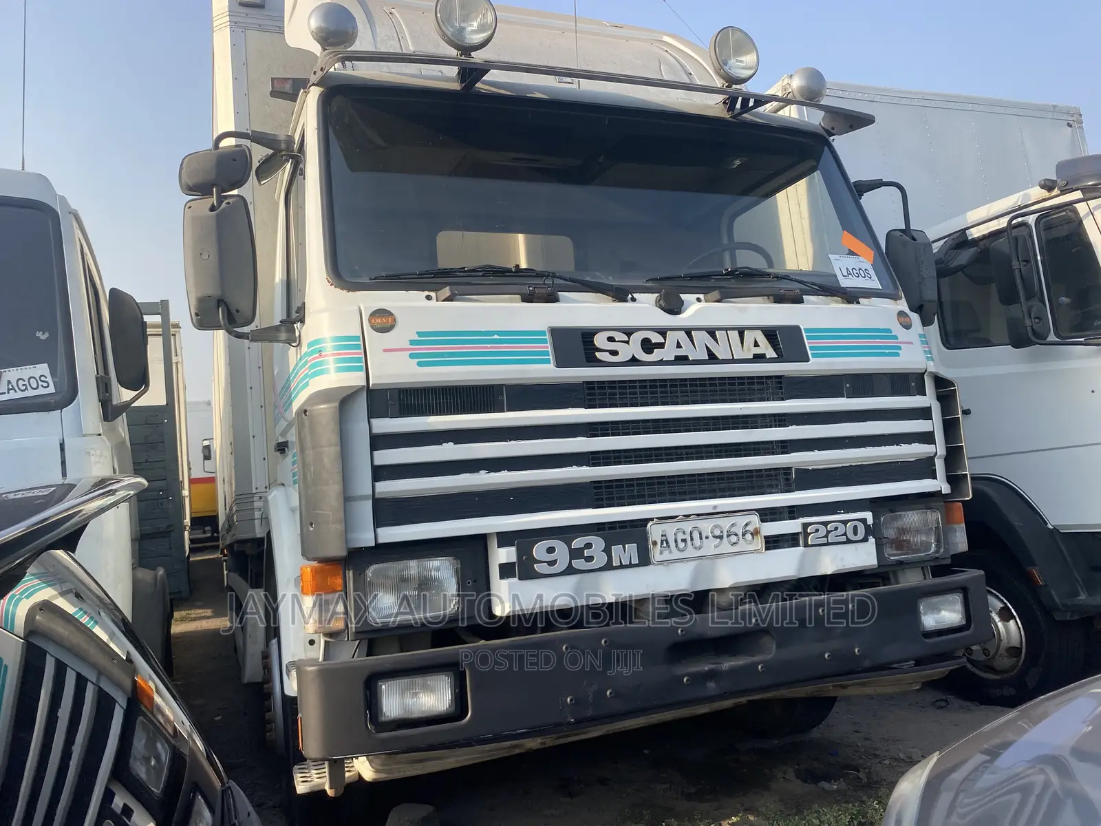 Scania 93m White Container Body, Long Frame.