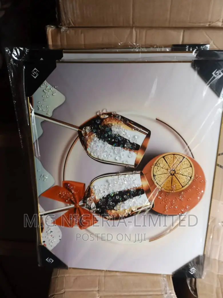 Wall Acrylic 2 Tumbler Wall Frame Gold Finish