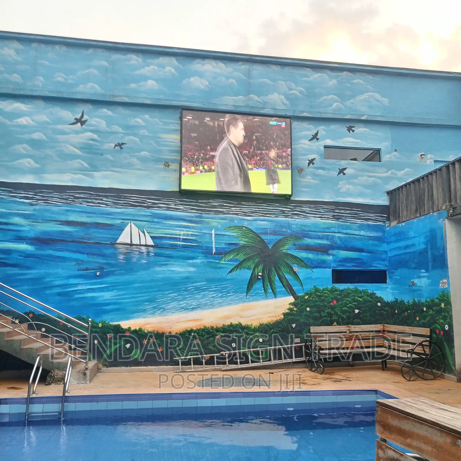 Pool Screen Video Display Led P4 Outdoor 10ft by 7ft